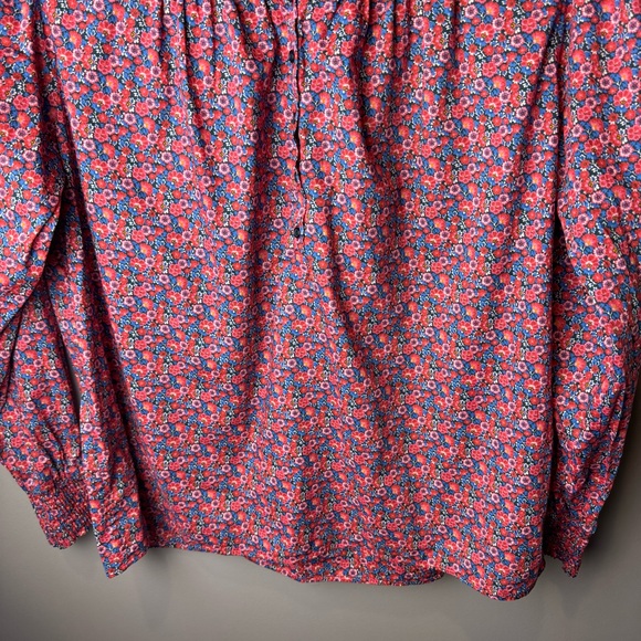 ba&sh freja lady top floral cotton blouse smocked sleeves Small (US 4) - Picture 8 of 12